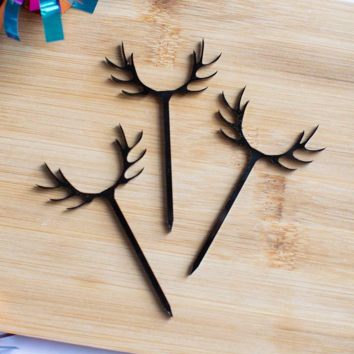 Antler Cupcake Toppers for wholesale by Harwill and Fox