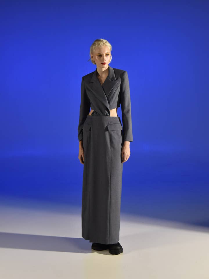 L127 GEKRUISTE JURK voor wholesale door Giovanna Nicolai