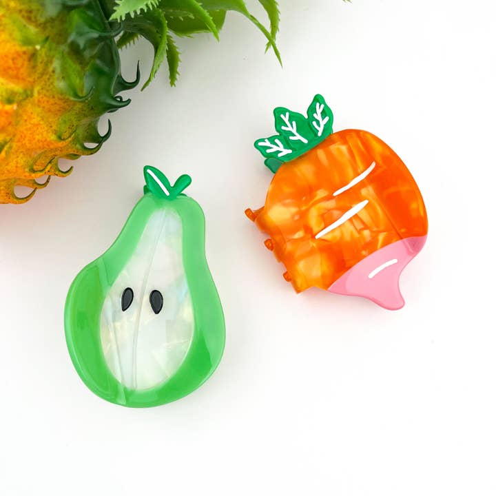 TheDivaSoap - Vente Pince à cheveux – femme - Pince à cheveux motif fruits frais, fraise et carotte7