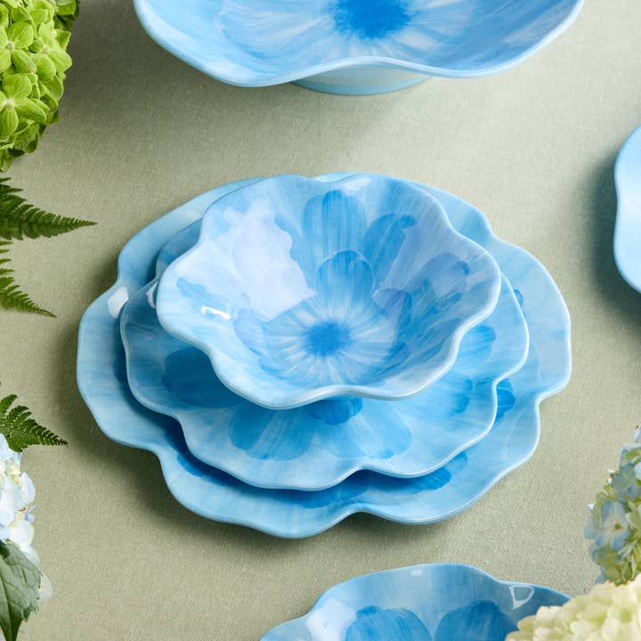 Wildflower Melamine Blue 3-D Floral AP Bowl 7.5in for wholesale by Certified International