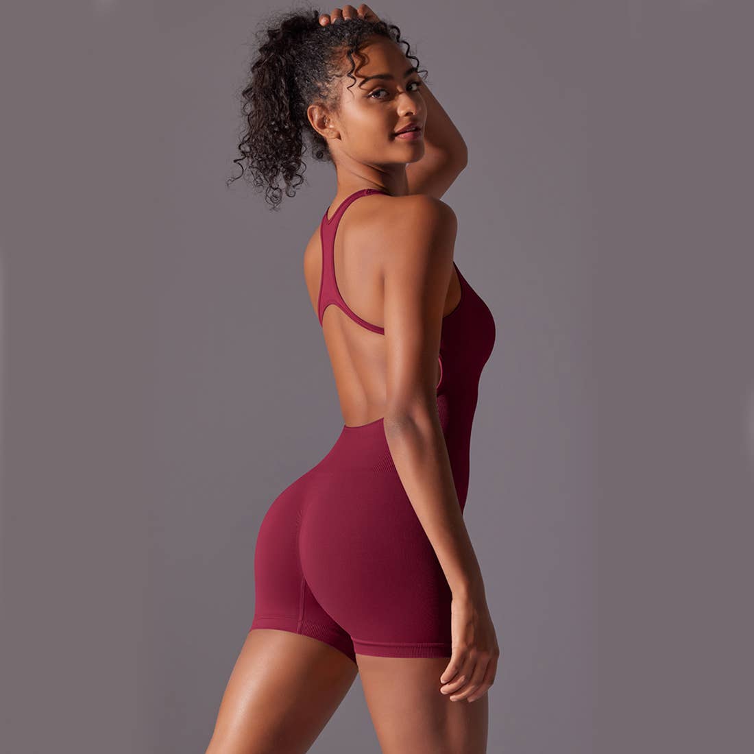 Sodalemon – wholesale Unitard – Women′s – Women's Seamless I-Back Slim Fitness Sport Jumpsuit20