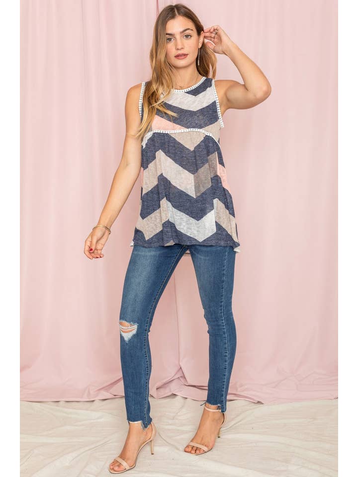 EG fashion – wholesale Tunic – Women’s – Pom Pom Chevron Top6