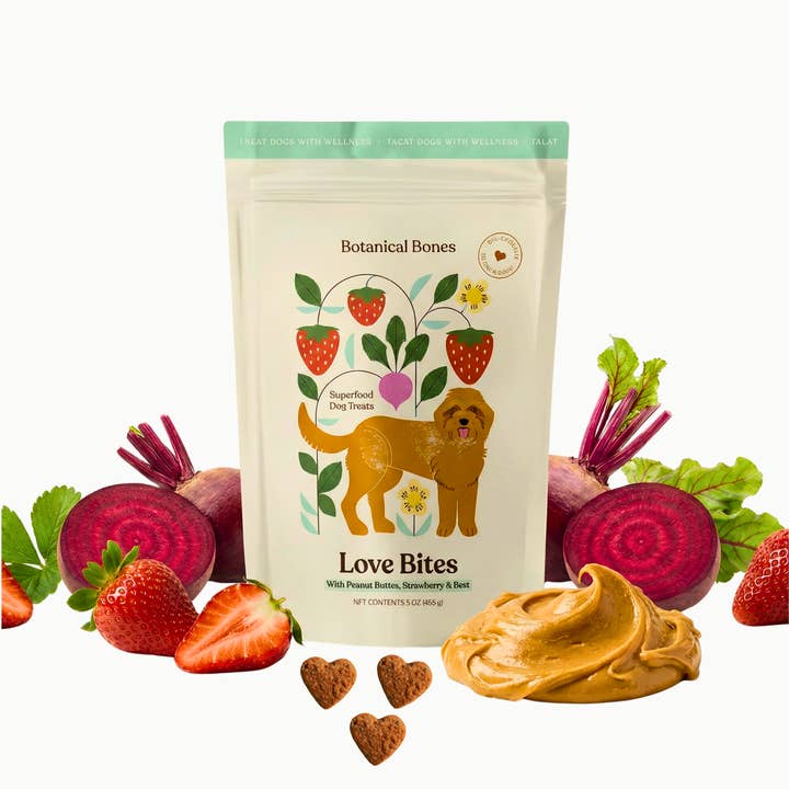 Love Bites - Dog Treats | Organic | Valentine's Day 💕 for wholesale by Botanical Bones