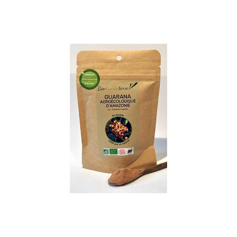 Biodiversiterre - Wholesale Protein/Superfood Powder - Wild strain organic guarana powder 50g.