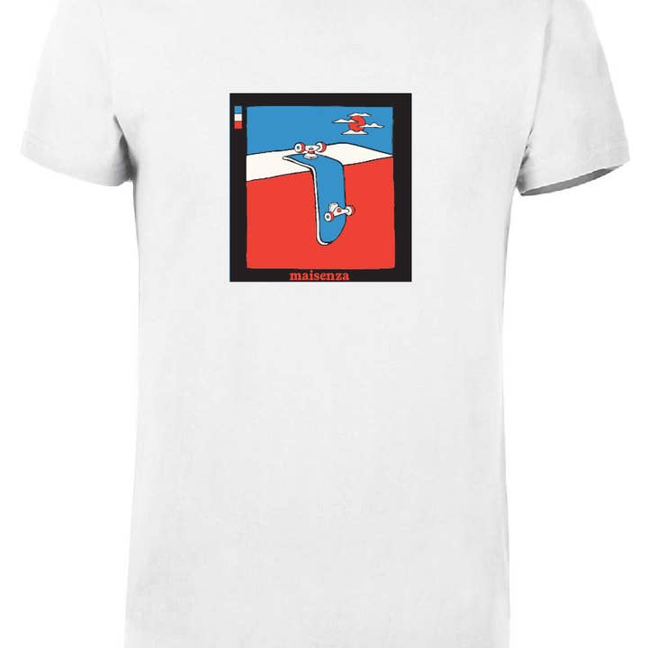 Men's Printed T-shirt - Melting Skateboard for wholesale by #MAISENZA