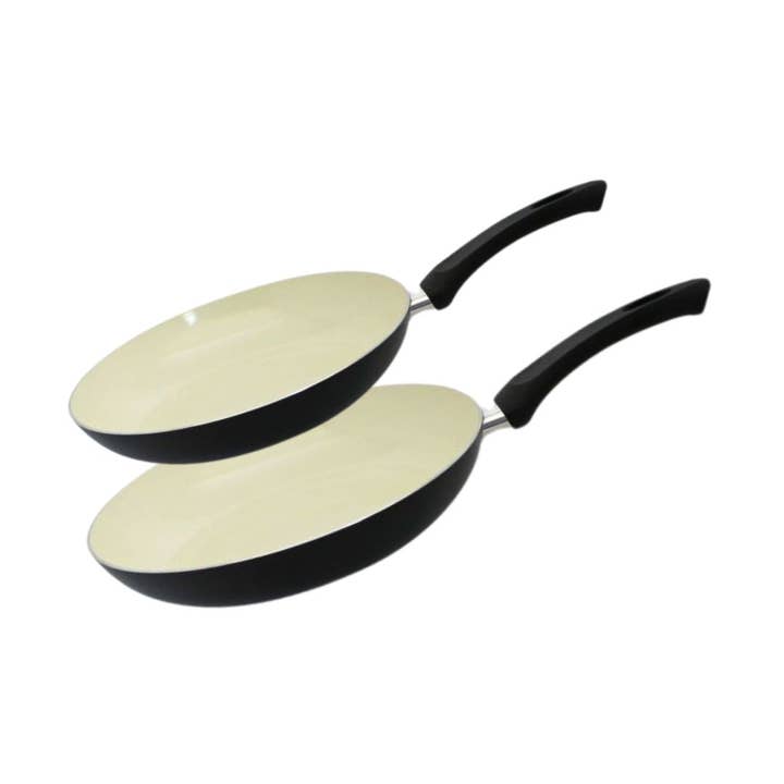 2 ceramic frying pans without PFAS, 24 cm and 28 cm for wholesale by Elo