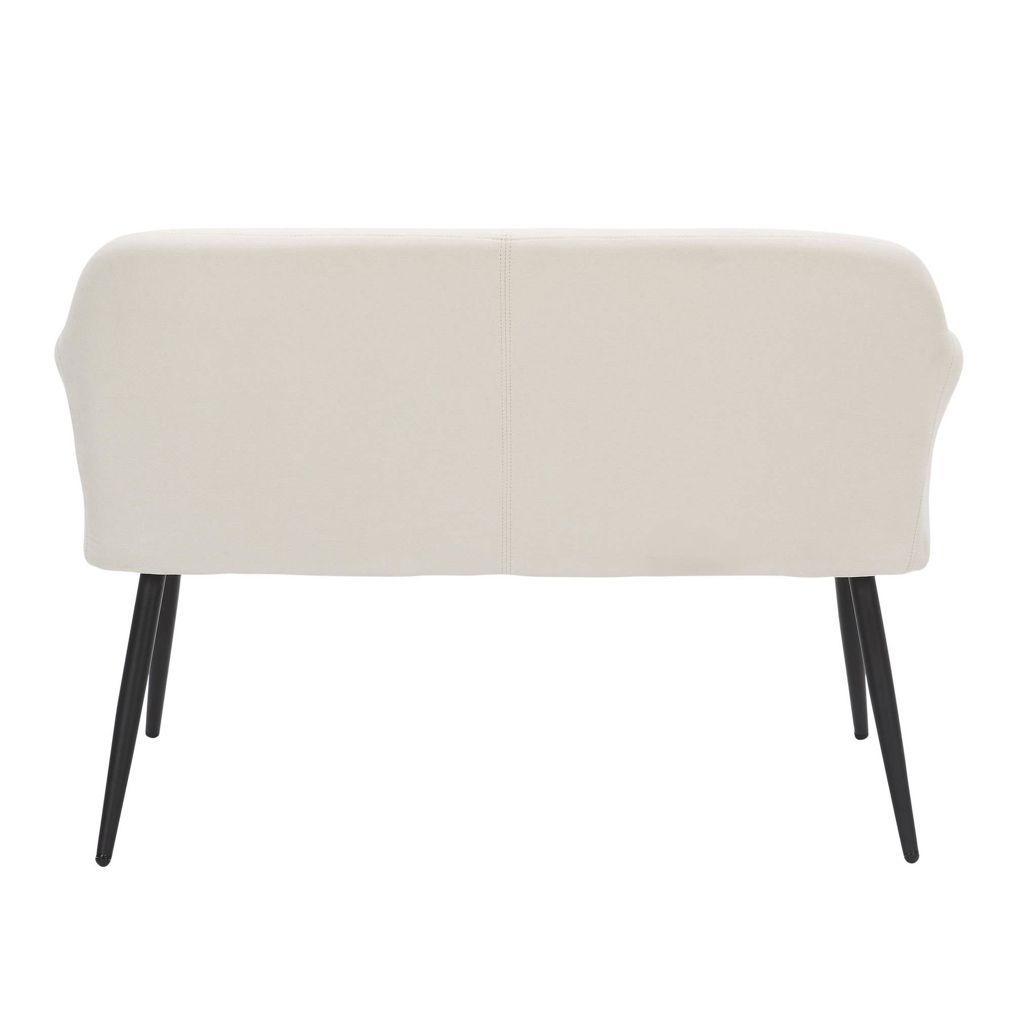 Black Steel Camel PU Daniella High Back Bench for wholesale on Faire7