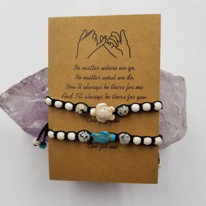 magnolia jewelry - Wholesale Jewelry Set - Turquoise Turtle Friendship Bracelet - Set Of 2