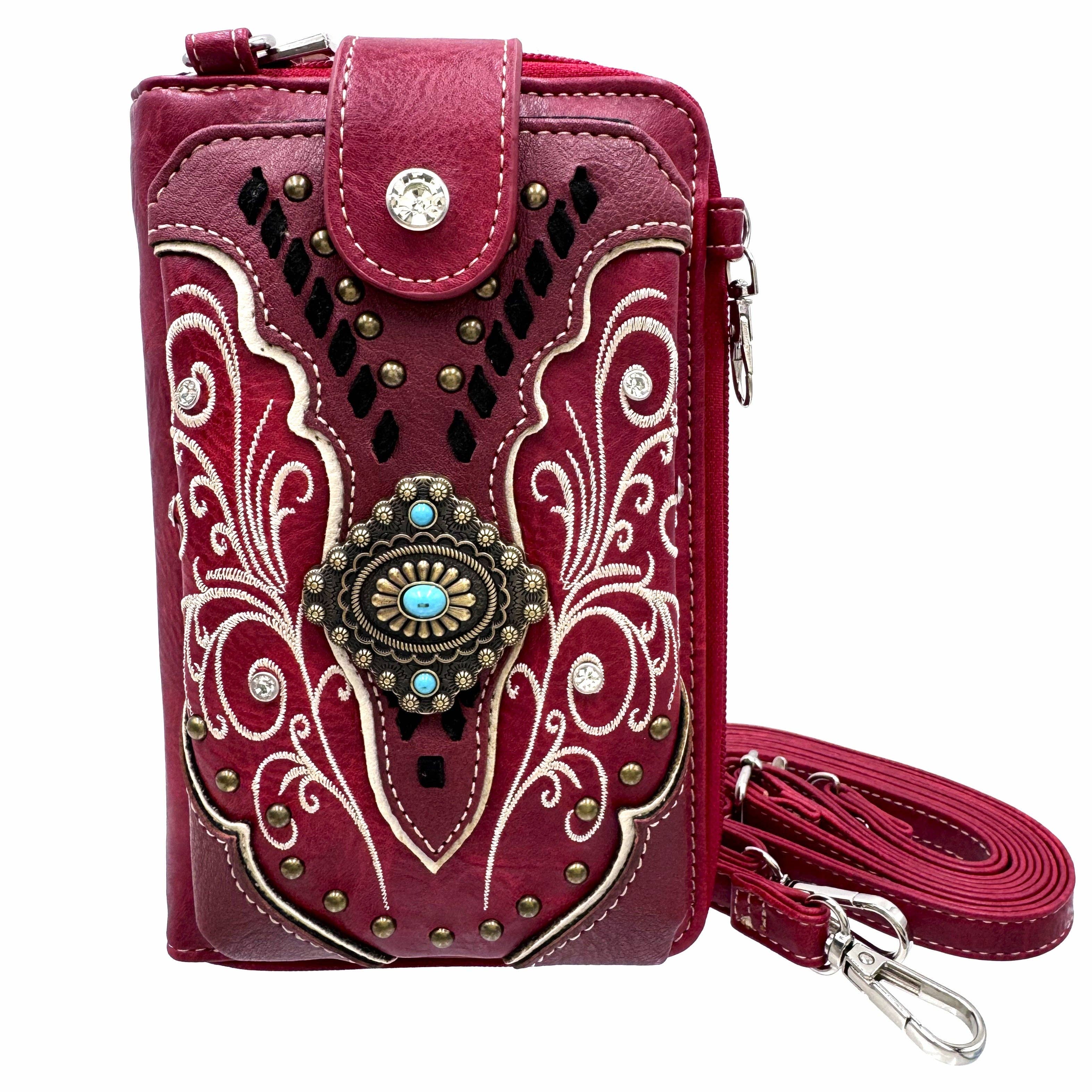 Lunar Deer – bolsa tiracolo - Mulher por atacado – Bolsa carteira western para celular com alça transversal e de pulso4