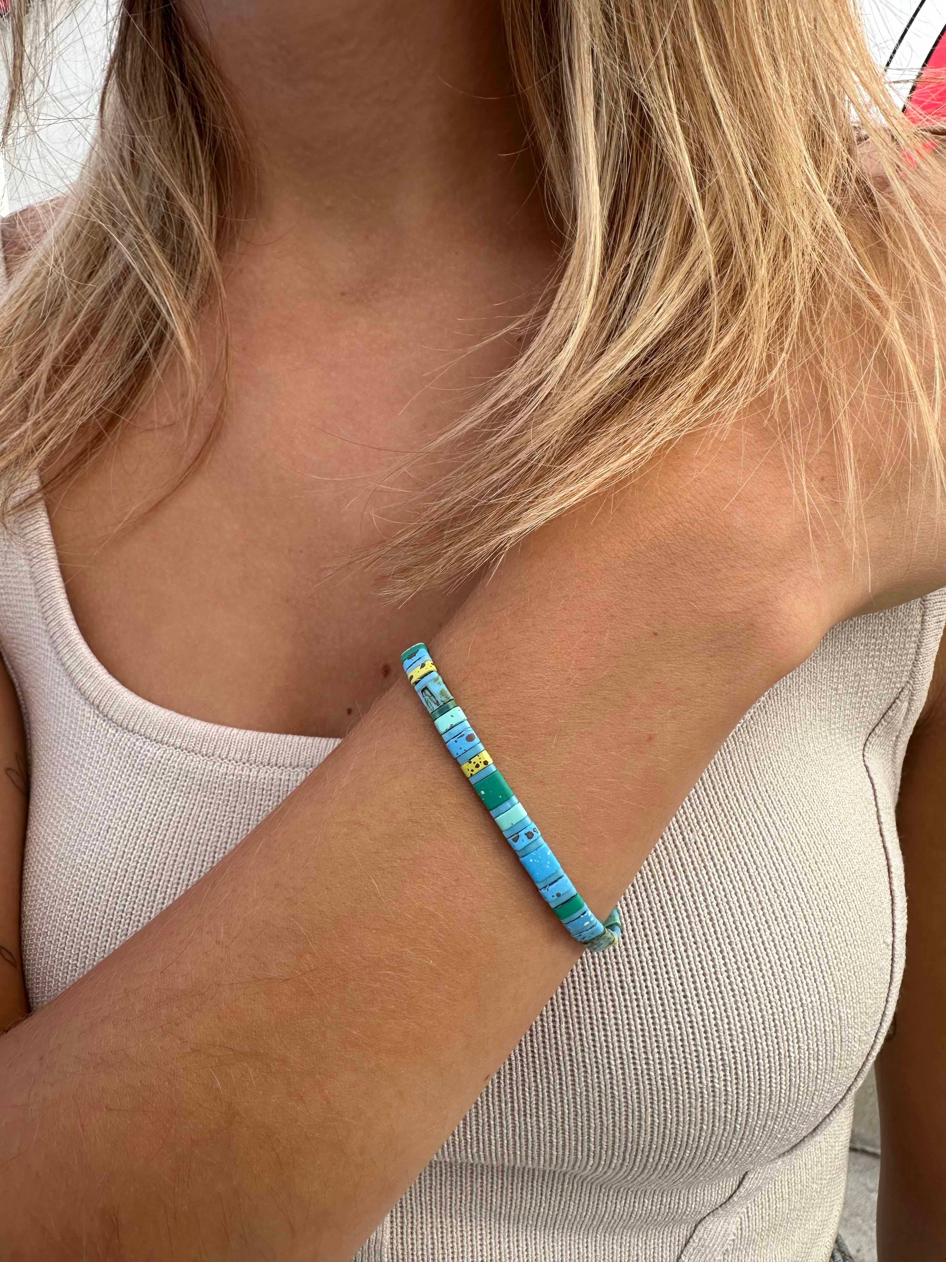 Born to Rock Jewelry - Wholesale Beaded Bracelet - Pacific Ocean - stackable stretch bracelet3