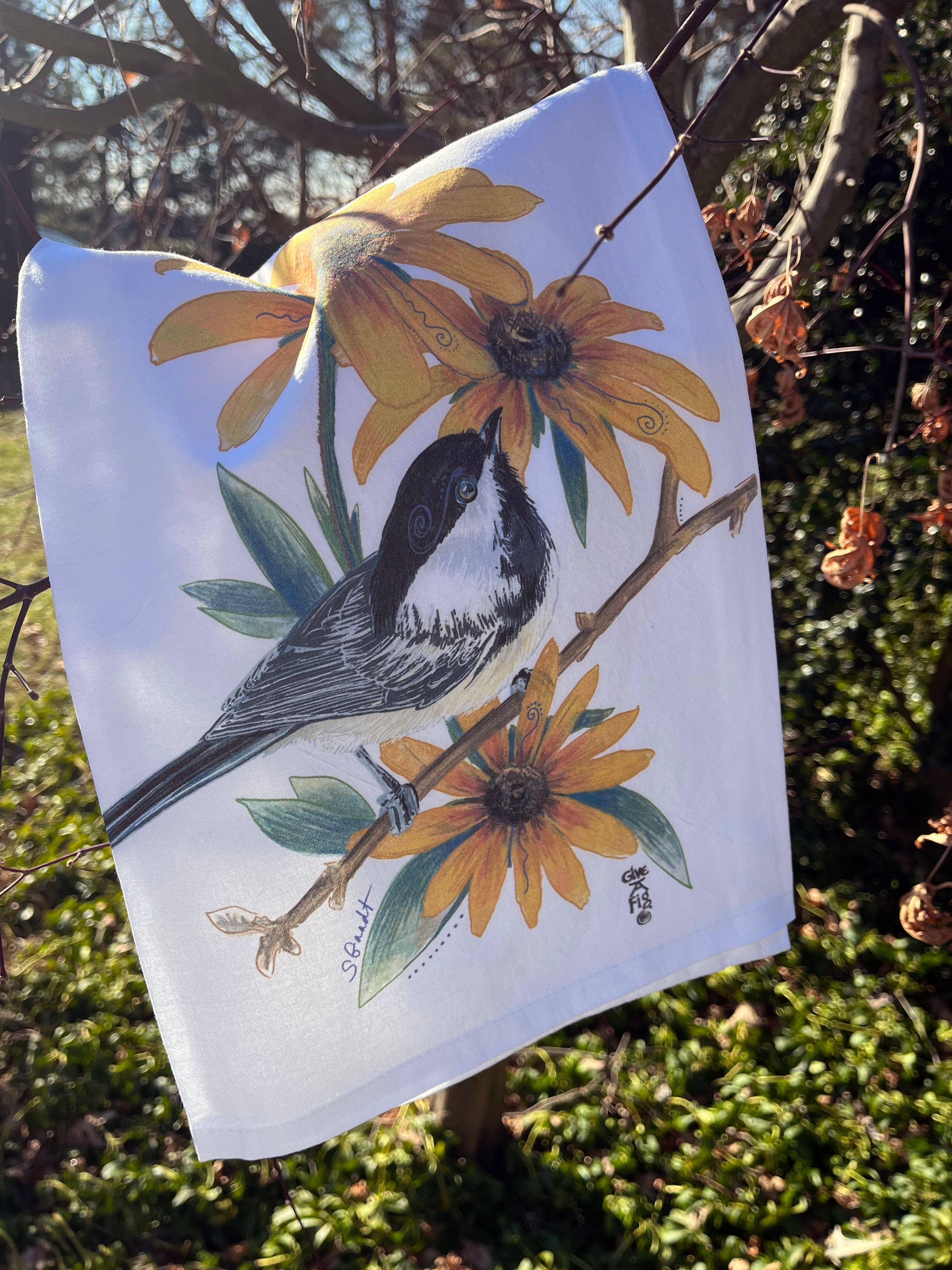 Give A Fig - Wholesale Tea Towel - Chickadee Tea Towel1