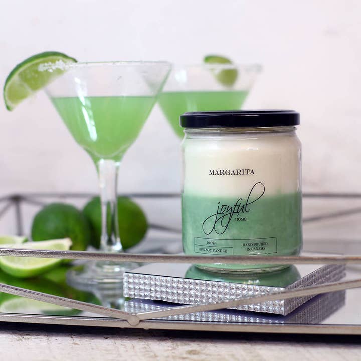 Margarita Soy Candle 16 oz for wholesale by Joyful Home Inc.