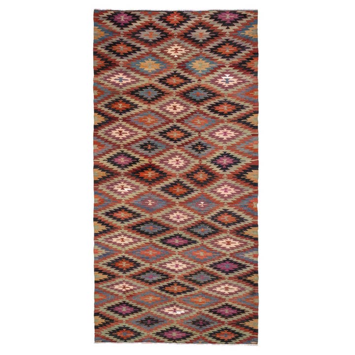 - (5'1'' x 10'4'') Kilim Turco Vintage por atacado de Rugtolia