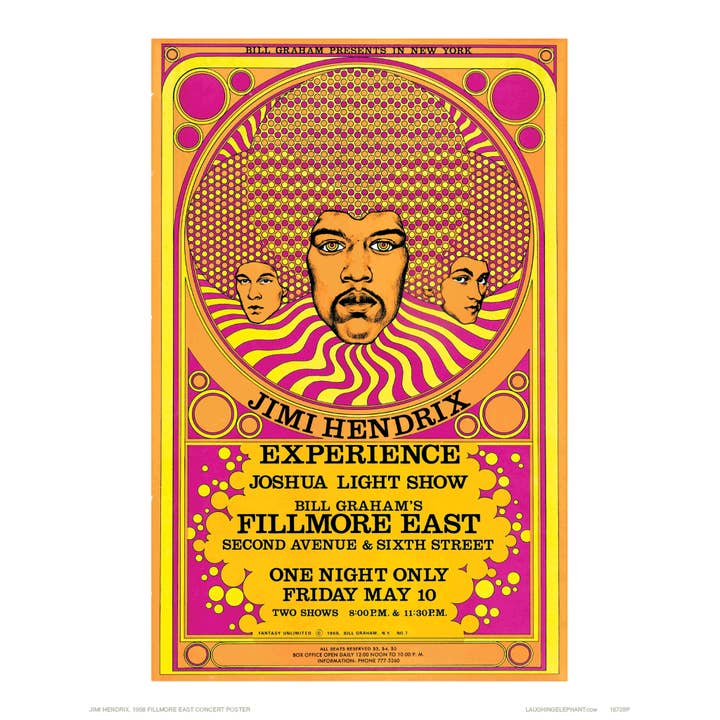 Laughing Elephant - Wholesale Poster - Jimi Hendrix Experience - Psychedelic Posters Print1