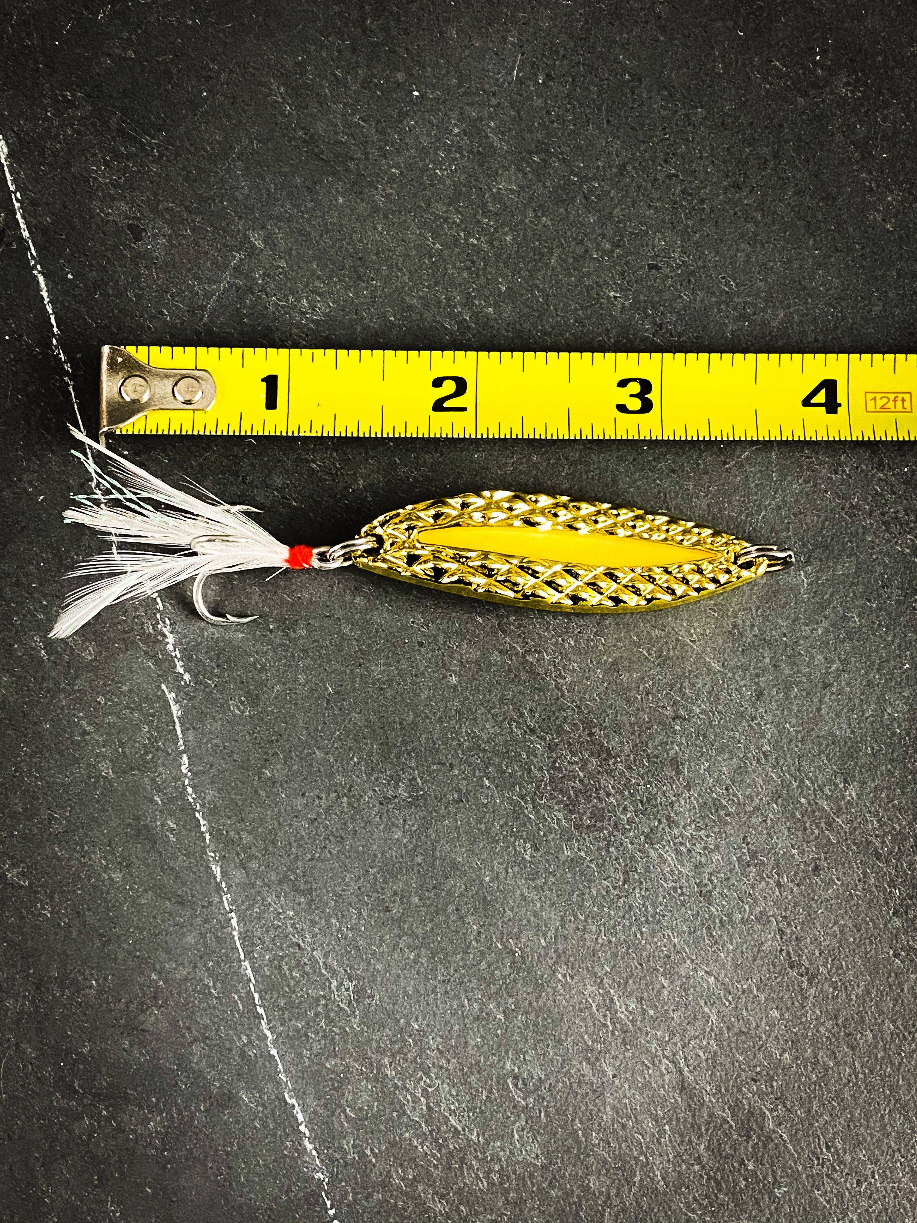 Outdoor Junction – Engroshandel Sportsudstyr – Lysende Metal Spinner Spoon med fjer diskant kroge3