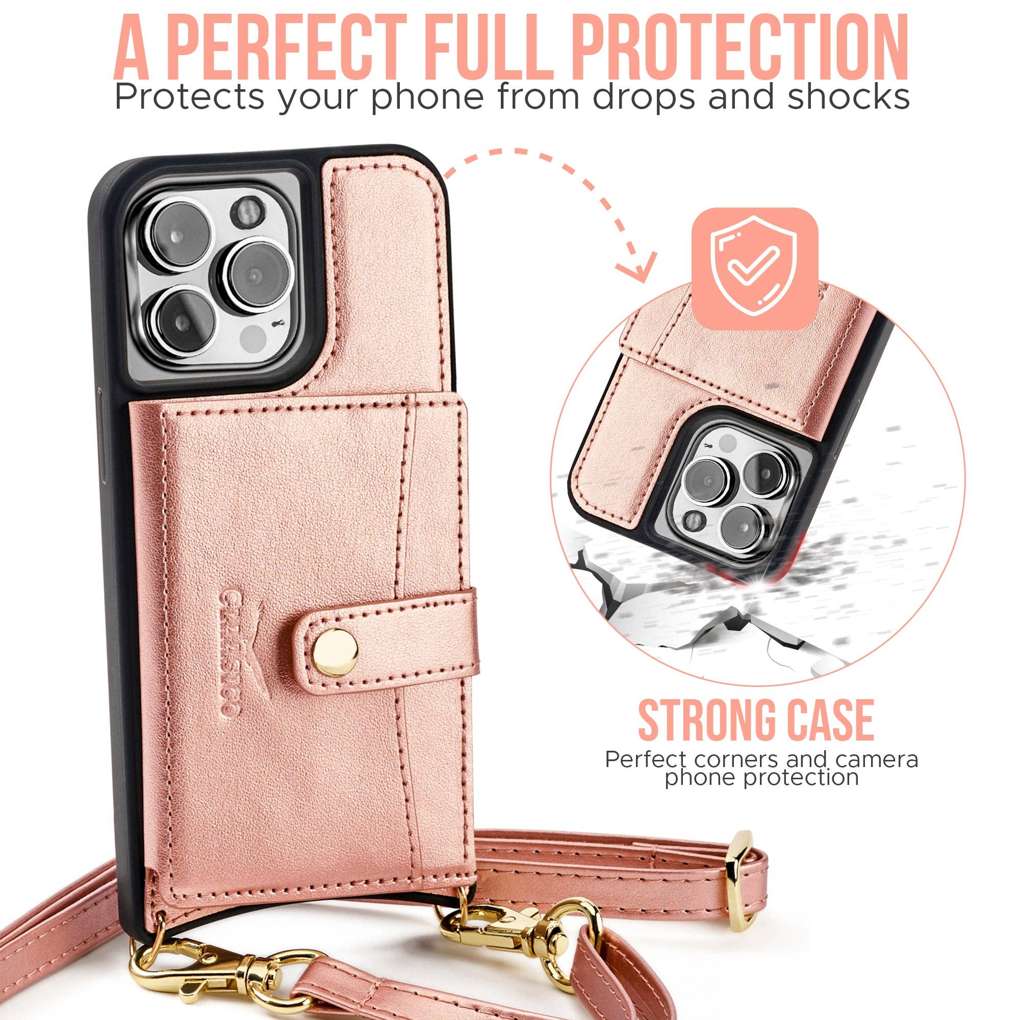 Claasico - Wholesale Phone Wallet - Women's - iPhone 13 - Crossbody Cell Phone Faux Leather Wallet w/Credi22