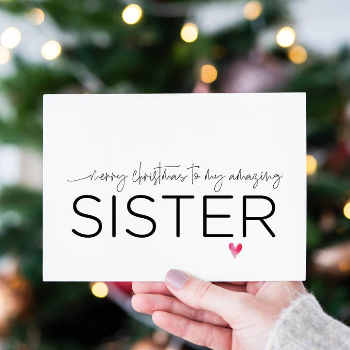 Christmas Card for Sister, Merry Christmas from Brother for wholesale by Coco Press