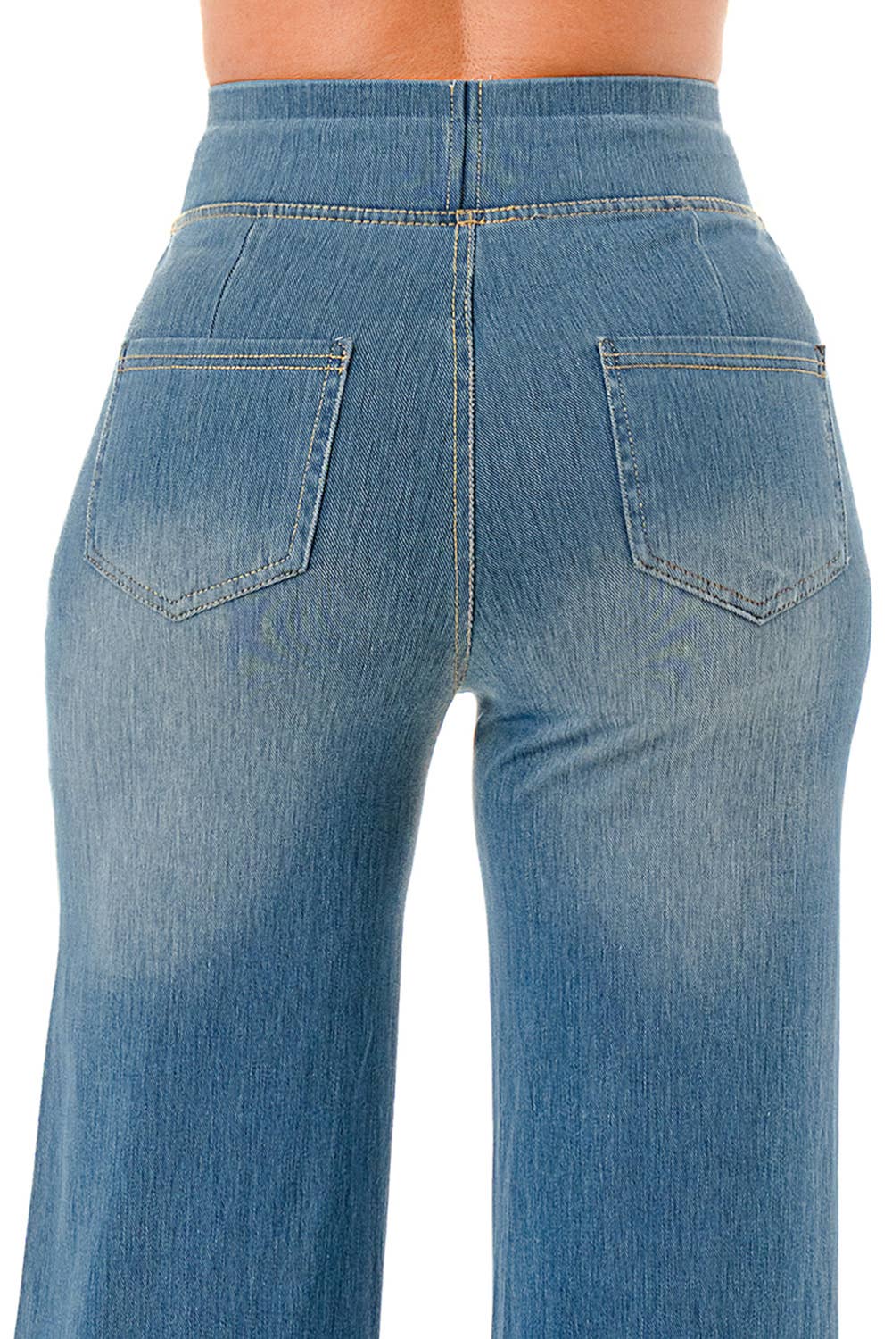 Color 5 – wholesale Jeans - Dam – Ultramjuka lätta utsvängda baggy jeans med resårmidja8