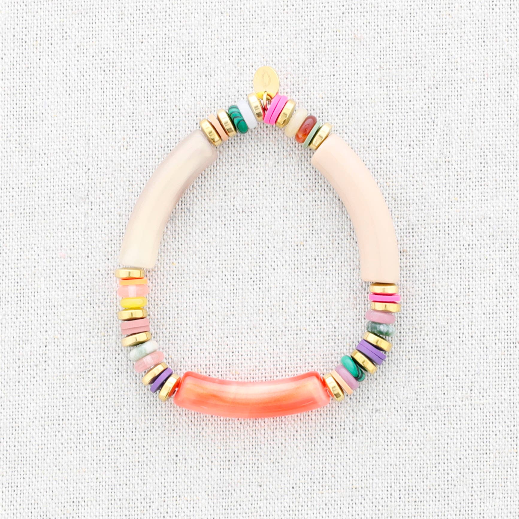 Sonata - Vendita all'ingrosso Gioielli a scatto - Bracciale elastico, acciaio, perline, resina10