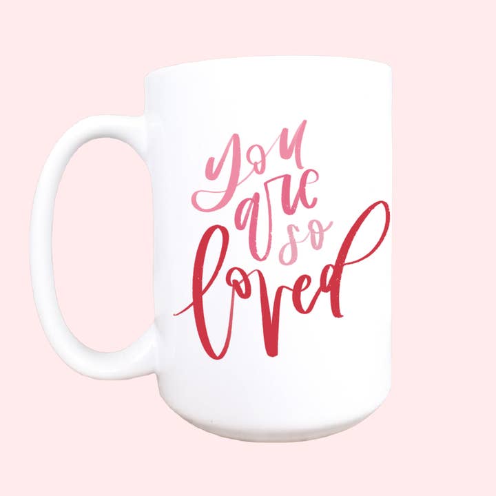 So loved, Valentine's day mug, Valentines day decor, mug for wholesale by Mug and Mini