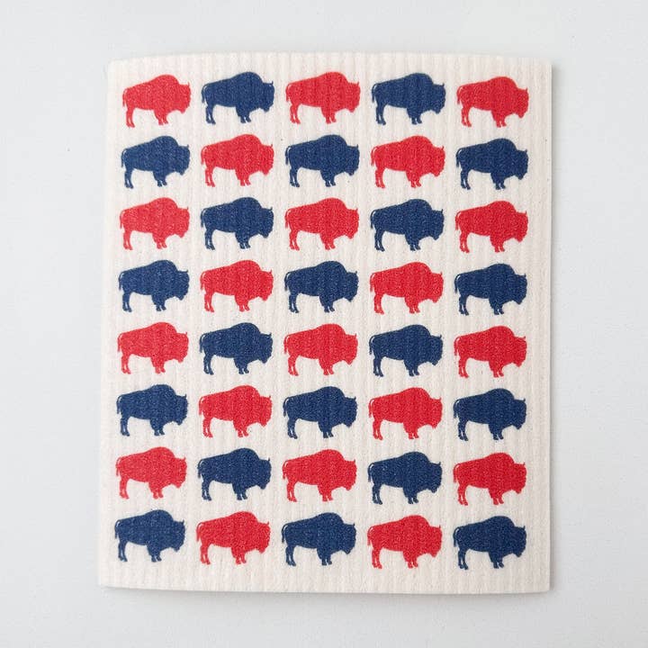 Op Buffalo Bills geïnspireerde Zweedse theedoek voor wholesale door HellaHoney Co