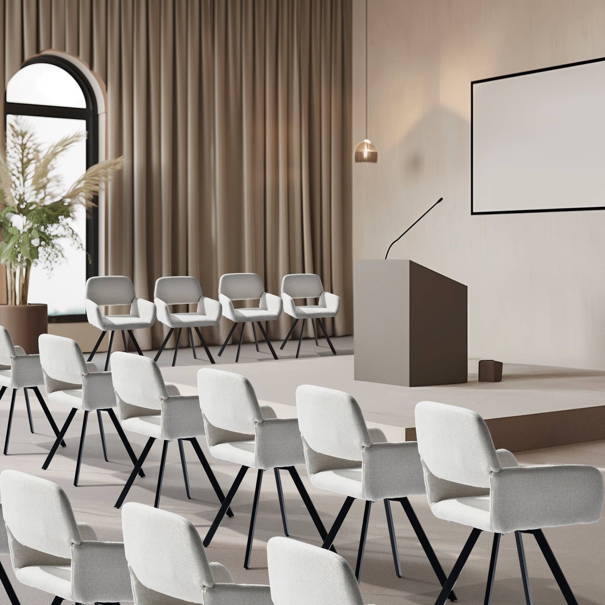 Urban Meuble - Wholesale Chair - Set of 2 Scandinavian dining chairs, swivel, beige fabric CALIFORNIA KD BEIGE SWIVEL10