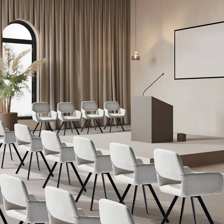 Urban Meuble - Wholesale Chair - Set of 2 Scandinavian dining chairs, swivel, beige fabric CALIFORNIA KD BEIGE SWIVEL10