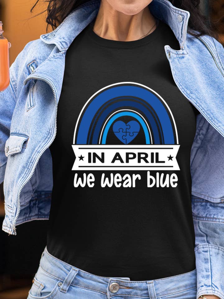 Women's Round Neck T-Shirt | april wear blue for wholesale by IALD