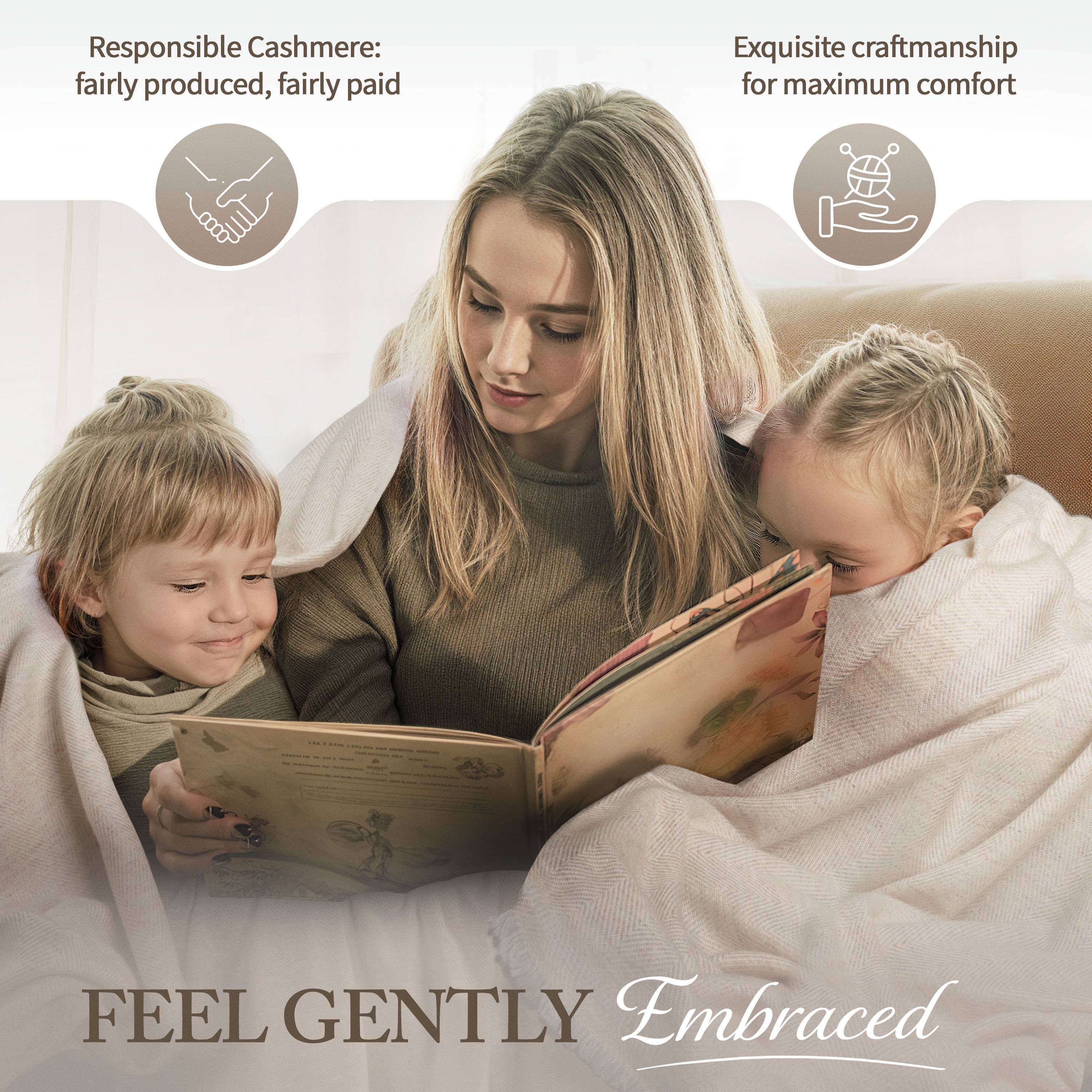 yanopurna - Wholesale Throw Blanket - Cashmere blanket with fine herringbone4