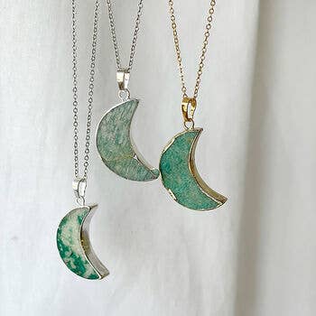 Lucent Studios Ltd - Wholesale Pendant/Charm Necklace - Crescent Moon Gold or Silver Plated Necklace5