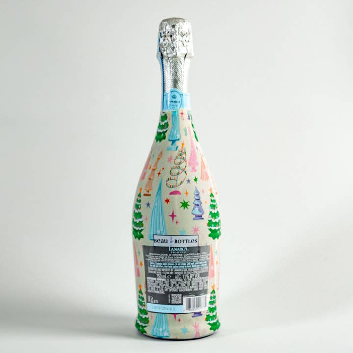 Beau Bottles - Wholesale Wine gift bag - Beau Bottles Timeless Christmas Trees - Prosecco Collection3