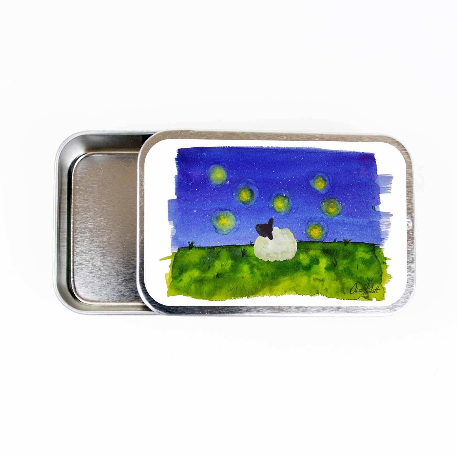 Twice Sheared Sheep - Wholesale Knitting/Crochet Supplies - Firefly Dreams Stitch Marker Storage Tin1