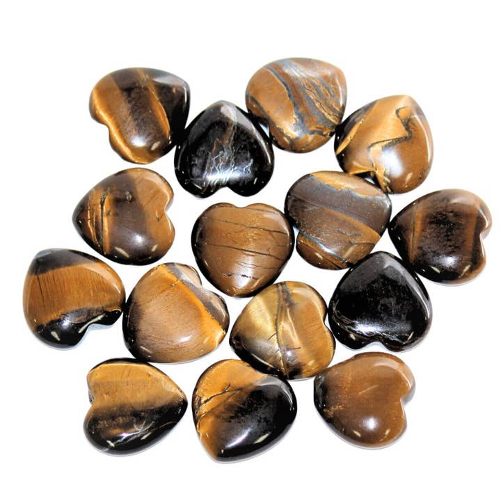Crystal Heart - Tiger's Eye for wholesale by Earths Elements Wholesale