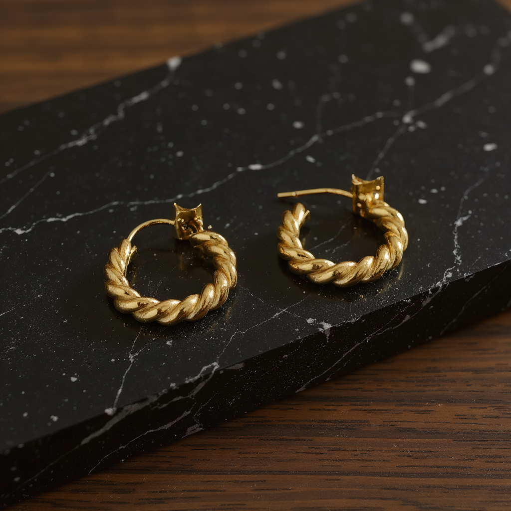 Revelari - Wholesale Hoop Earrings - Twisted Rope Stainless Steel Hoop Earrings3