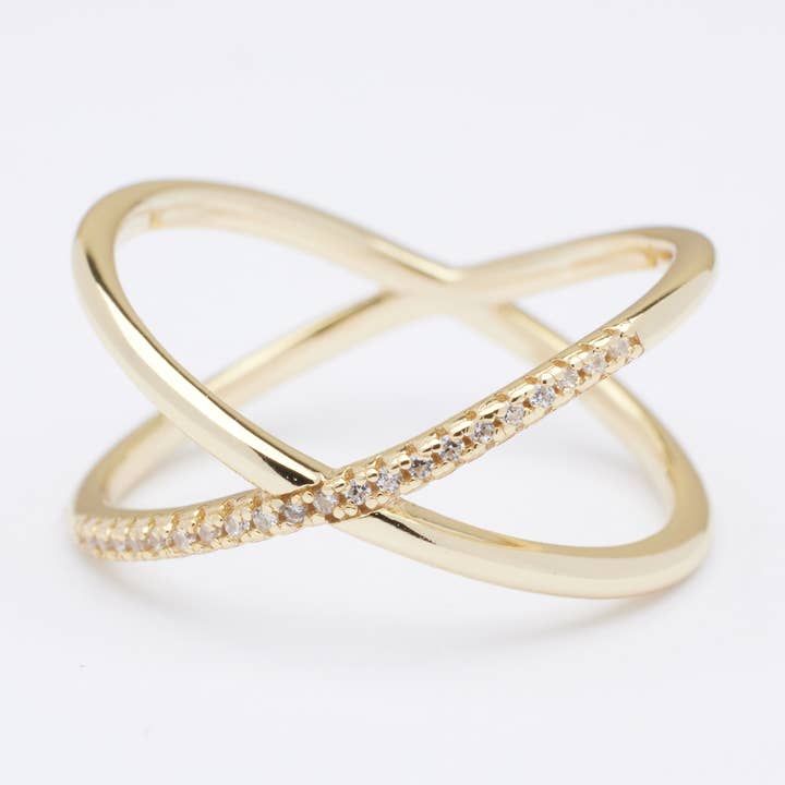 Fay Gold X Ring for wholesale by Quill Fine Jewelry & Lifestyle