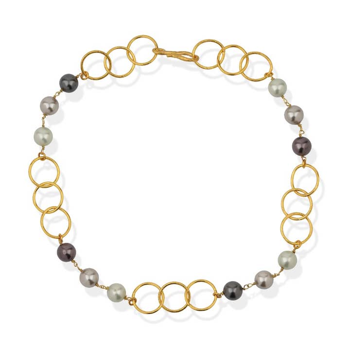 KERNE | HÅNDLAVET KORT KÆDE M/MALLORCA-PERLER for engroshandel hos Chakarr Jewelry