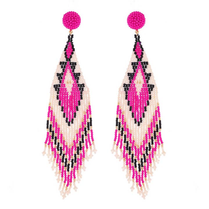 Katawasisiw Tassel Earrings for wholesale by Eeyou Istchee Clothing Co.