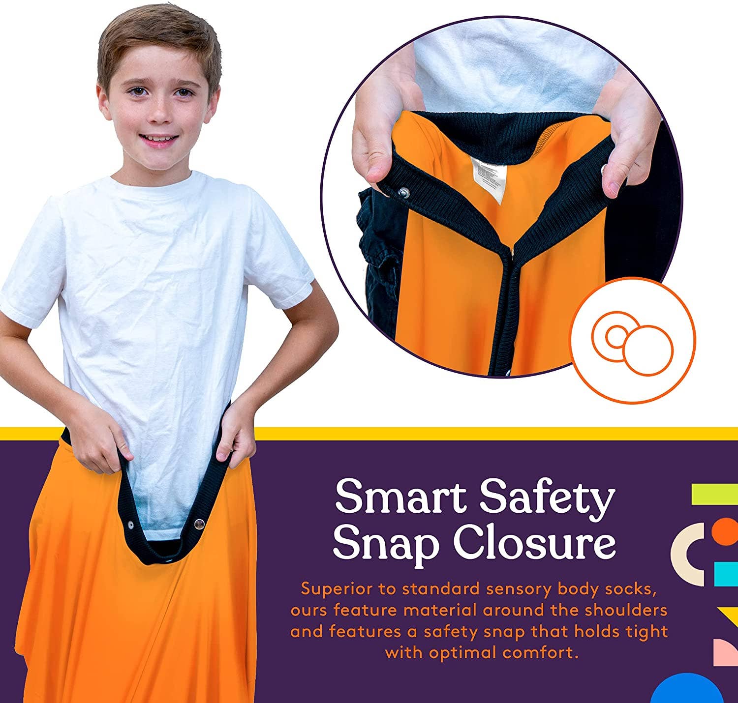 Special Supplies - Wholesale Socks - Kids & Baby - Sensory Stretchy Body Sock - New Snap Closure24