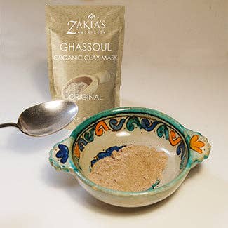 Zakia's Morocco - Vente Masque pour le visage - Masque à l'argile Rhassoul du Maroc - Masque facial naturel et biologique et traitement de soin de la peau - Masque de boue anti-âge pour peau sèche et grasse, acné, eczéma et psoriasis - 8 oz3