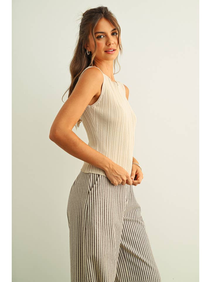 MIOU MUSE - Wholesale Knit Top - Women's - T3779 VISCOSE RIBBED KNITTED TOP36