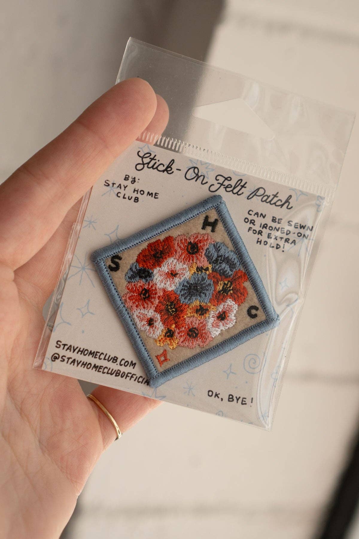 Stay Home Club – wholesale Patch – Flower Ball Felt Sticky Patch2