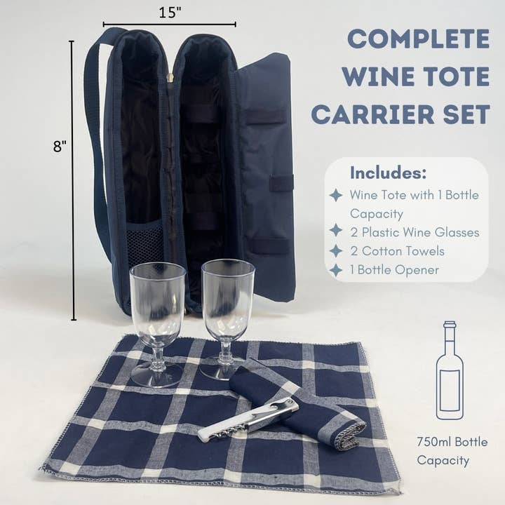 Lexi Home - Wholesale Wine Tote - 6 Piece Wine Carrier Tote Bag2