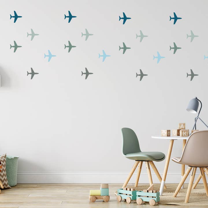 Airplane decals | Fabric wall stickers for wholesale by Adnil Creations