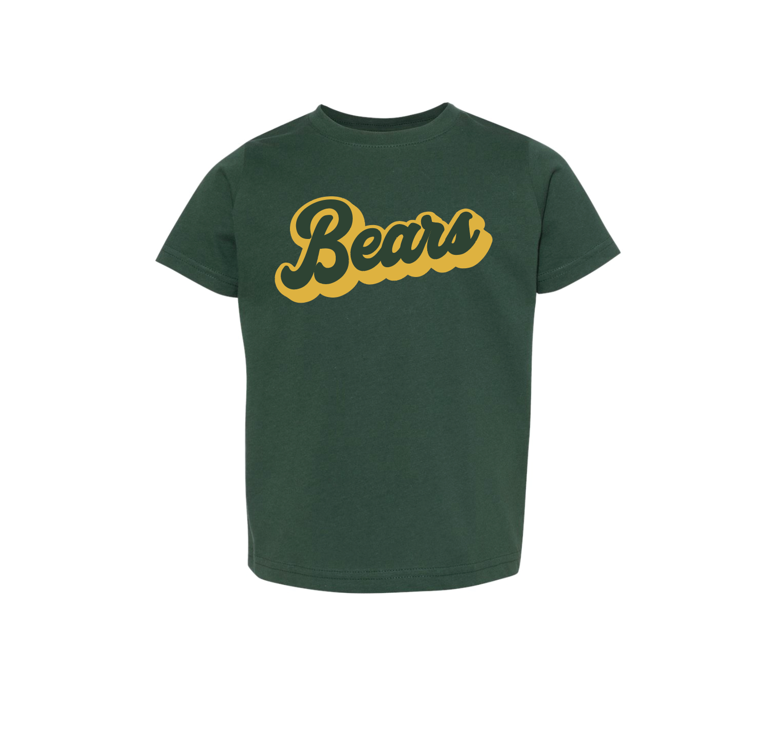 The Chester Drawer – Engroshandel T-shirt med print - Unisex – Bears Haglos Grøn + Guld1