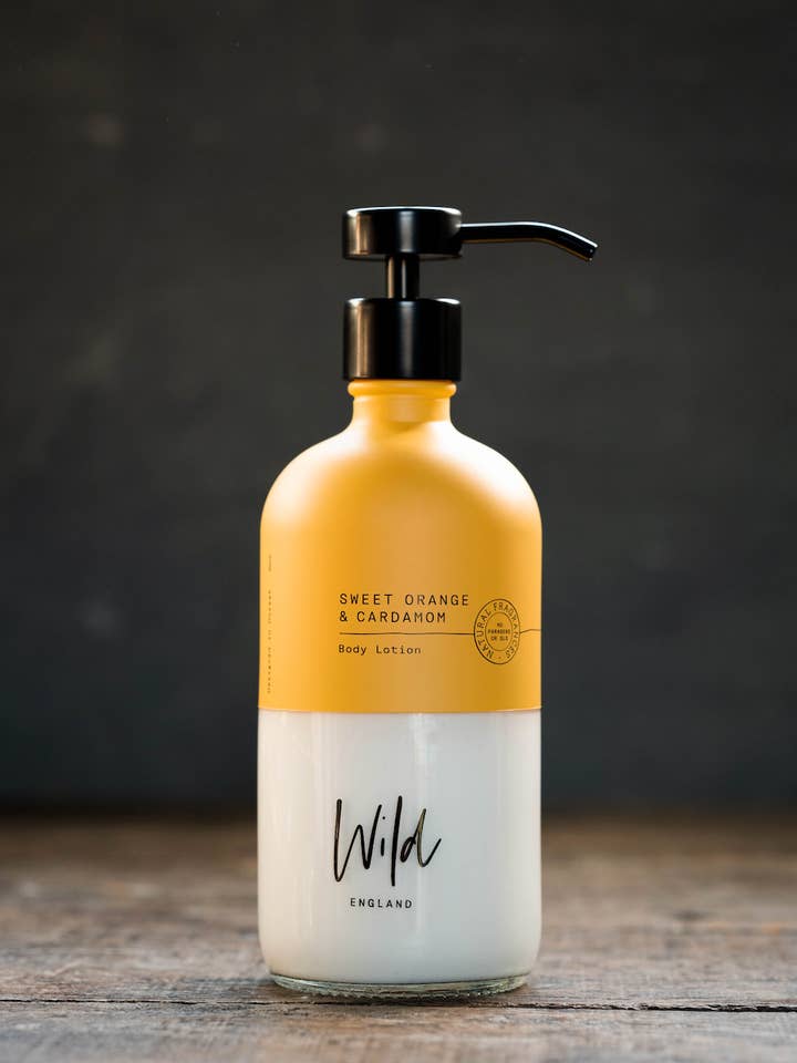Sweet Orange & Cardamom Body Lotion 475ML for wholesale by Wild England