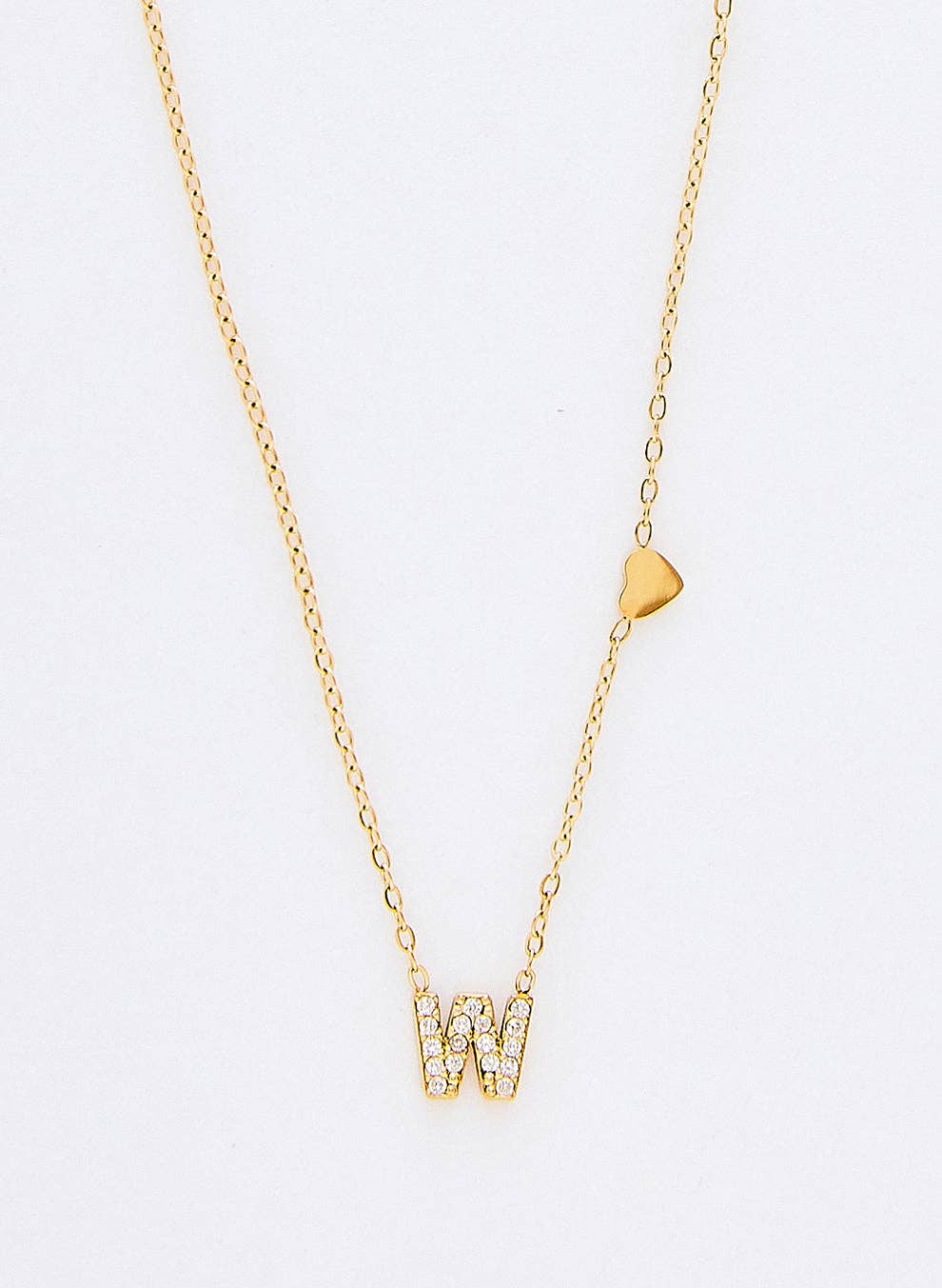 Cassette Barcelona - Vente Colliers à pendentif - Collier Initial avec Détail Cœur & Pierres de Zirconium22