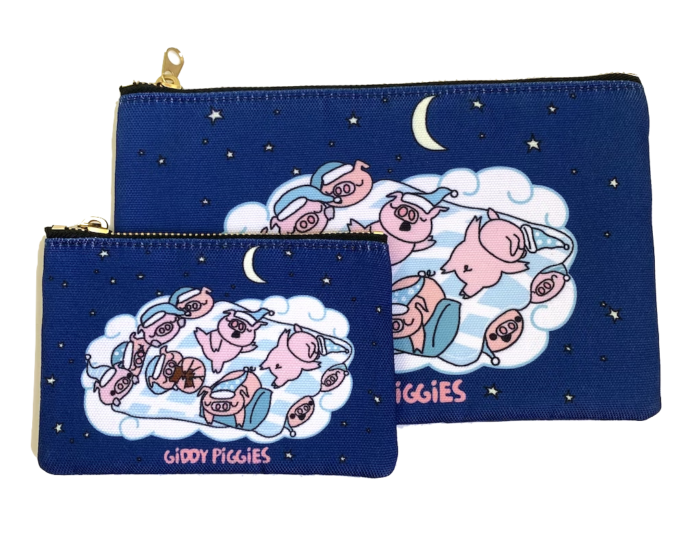 Giddy Piggies - Wholesale Pouch - Women's - Giddy Piggies Bedtime Zipper Pouches2
