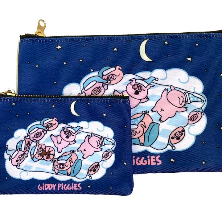 Giddy Piggies - Wholesale Pouch - Women's - Giddy Piggies Bedtime Zipper Pouches2