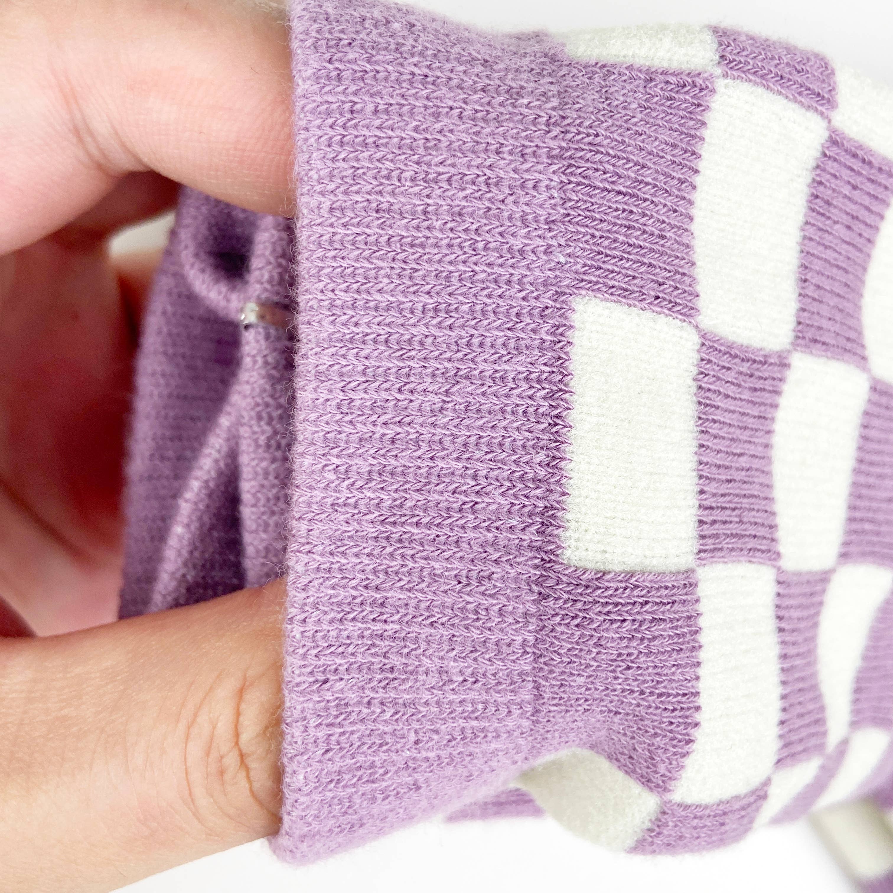 mildstyles – Meias - Mulher por atacado – Meias xadrez de algodão penteado para mulher no meio da pantzerro7