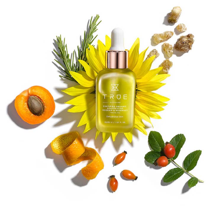 TRUE Skincare – wholesale Facial oil – Certified Organic Rehdyrating Rosehip & Rosemary Facial Oil